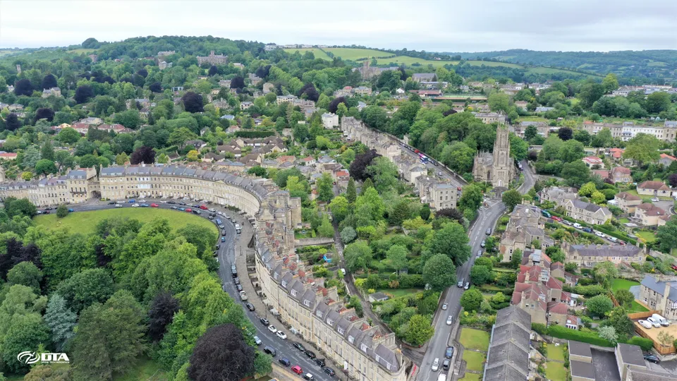 DTA aerial drone photography over Bath