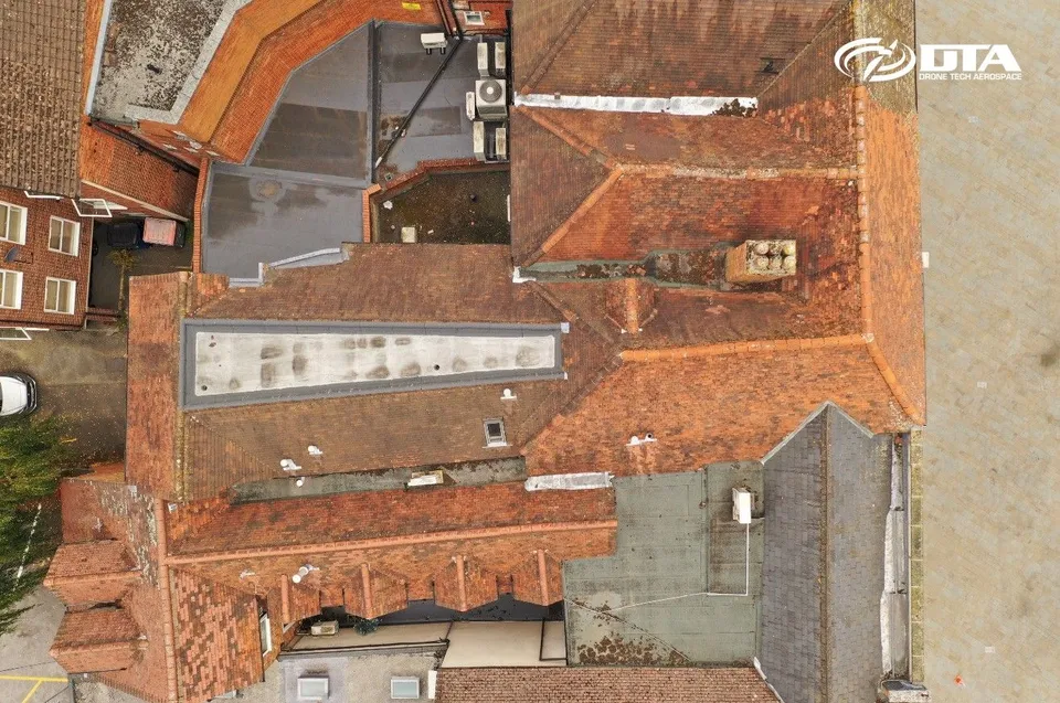 Aerial drone photograph of 4 Market Place, Wokingham, Berkshire
