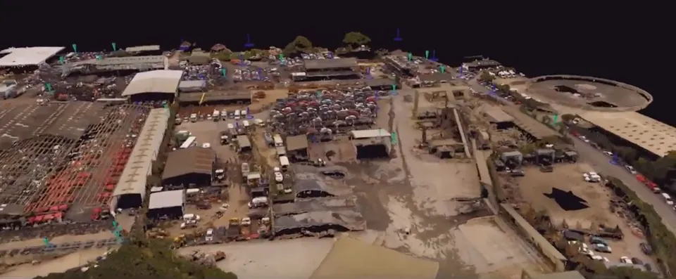 Drone topographical survey 3D model of a site in Poole, Dorset
