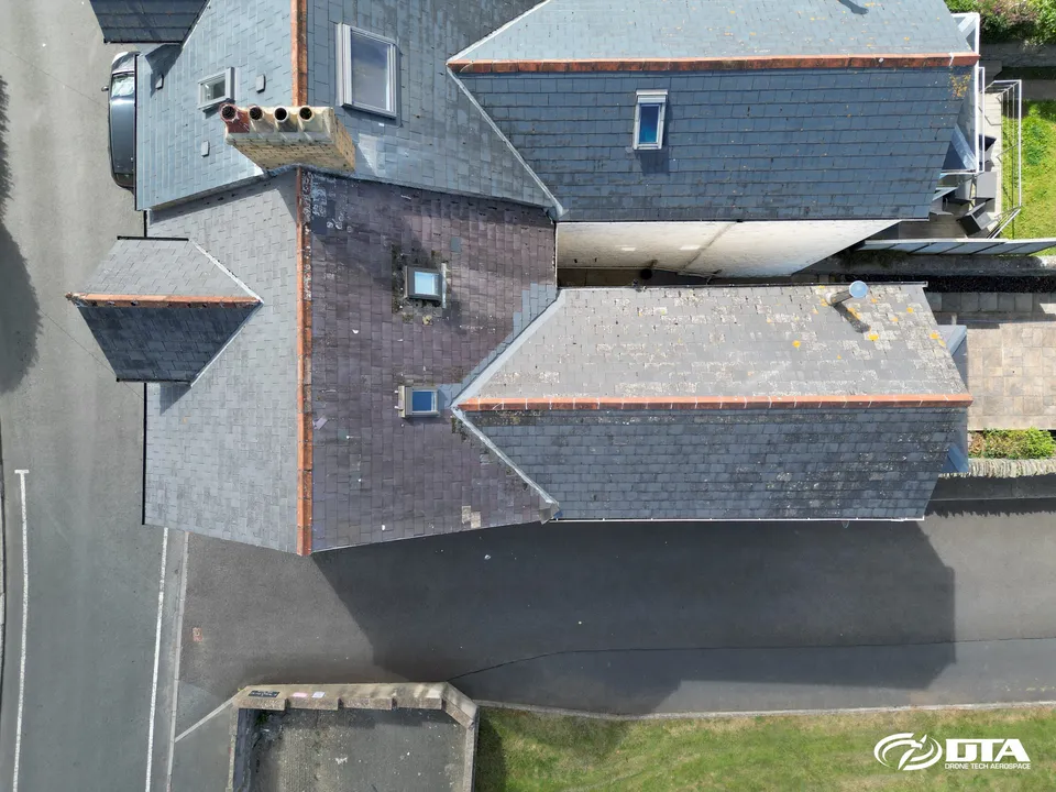 Drone roof inspection of a residential property in Fishguard, Pembrokeshire