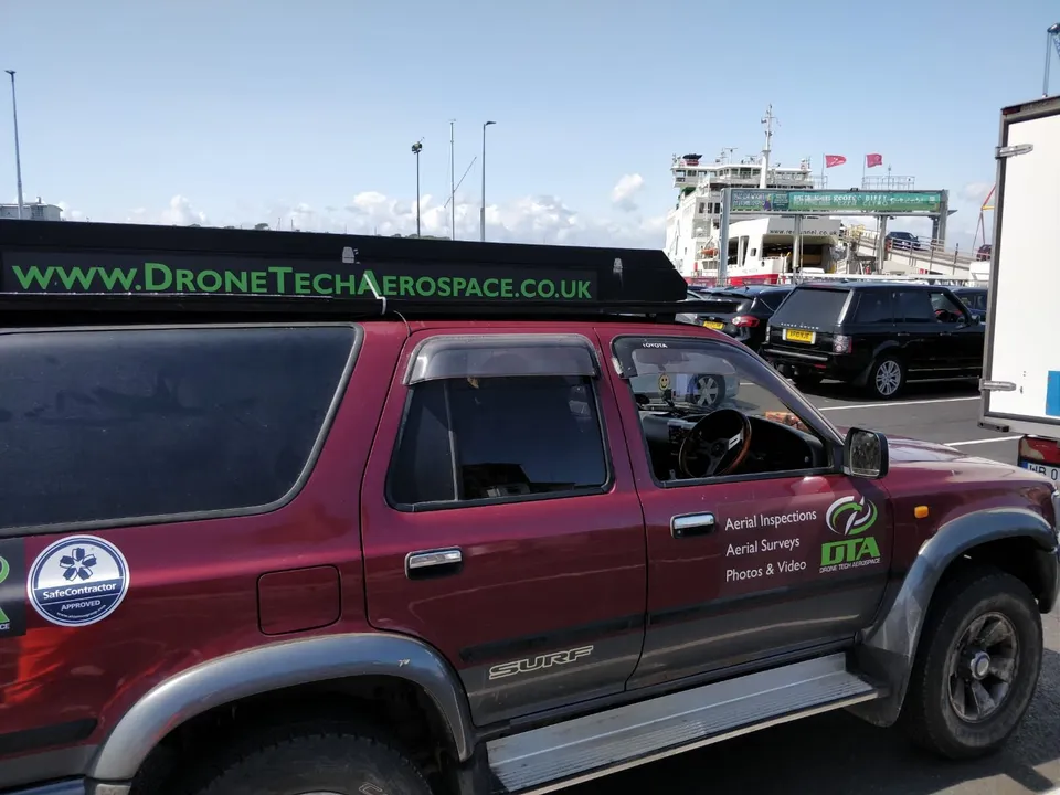 DTA survey team on the return ferry crossing from Cowes, Isle of Wight