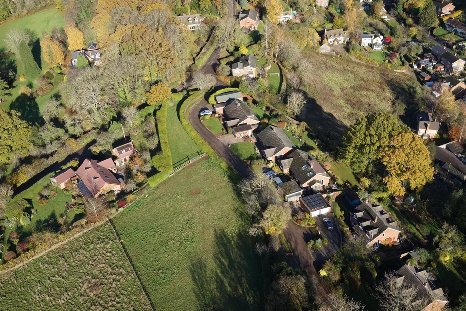 Aerial drone photography of Ledbury, Herefordshire