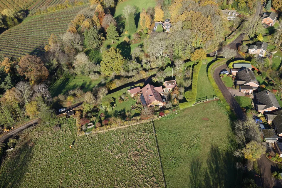 Drone topographical land survey near Ledbury, Herefordshire