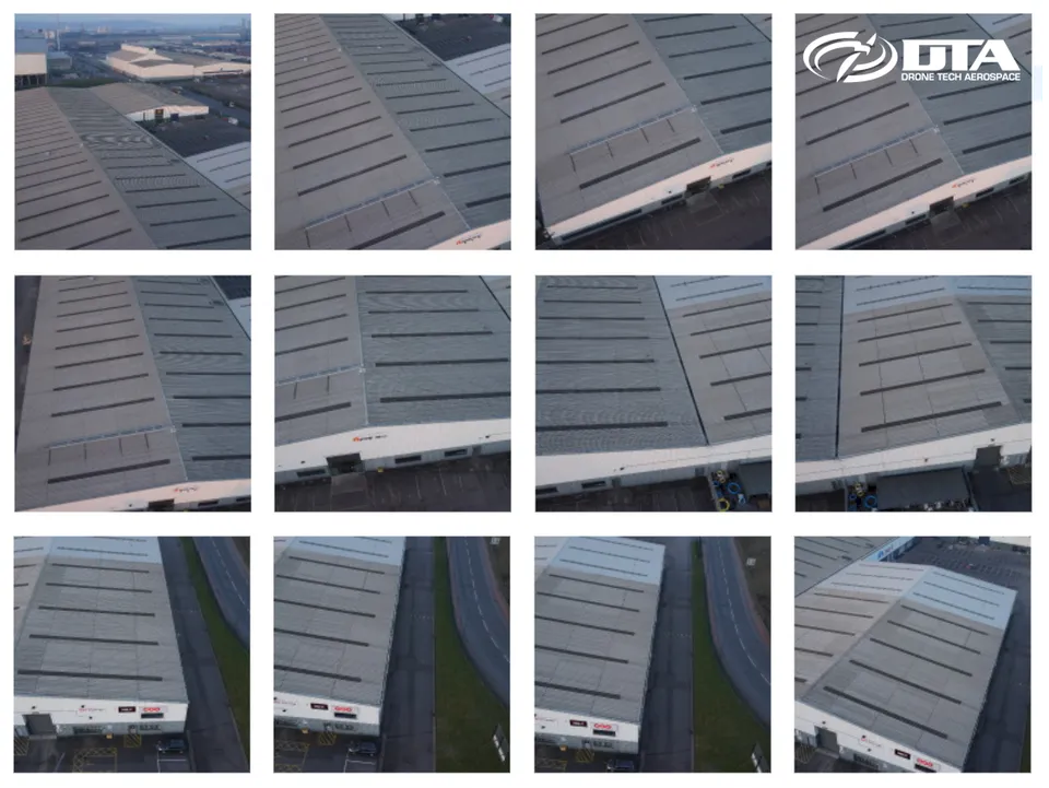Industrial roof inspection using aerial drones and elevated MASTs in Sheerness, Kent
