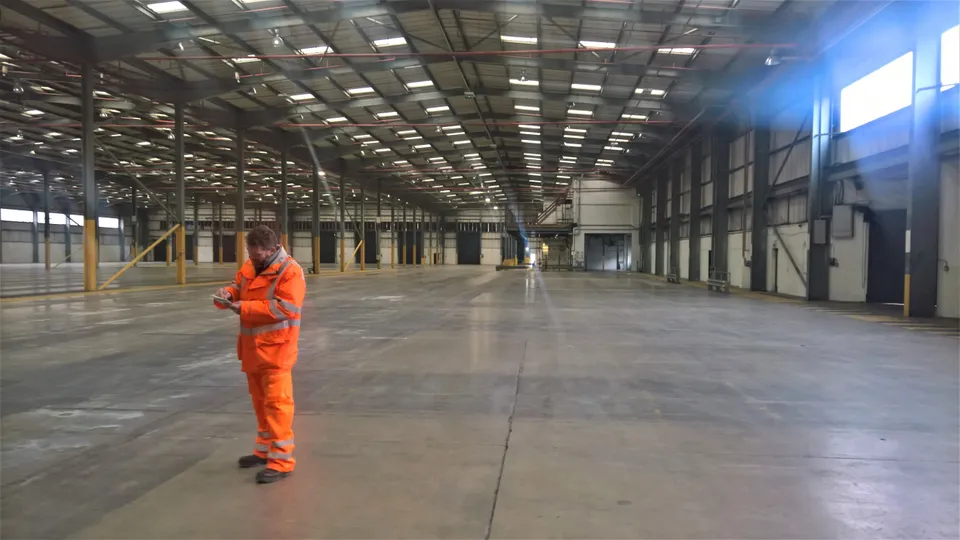 Drone warehouse roof inspection in Swindon, Wiltshire